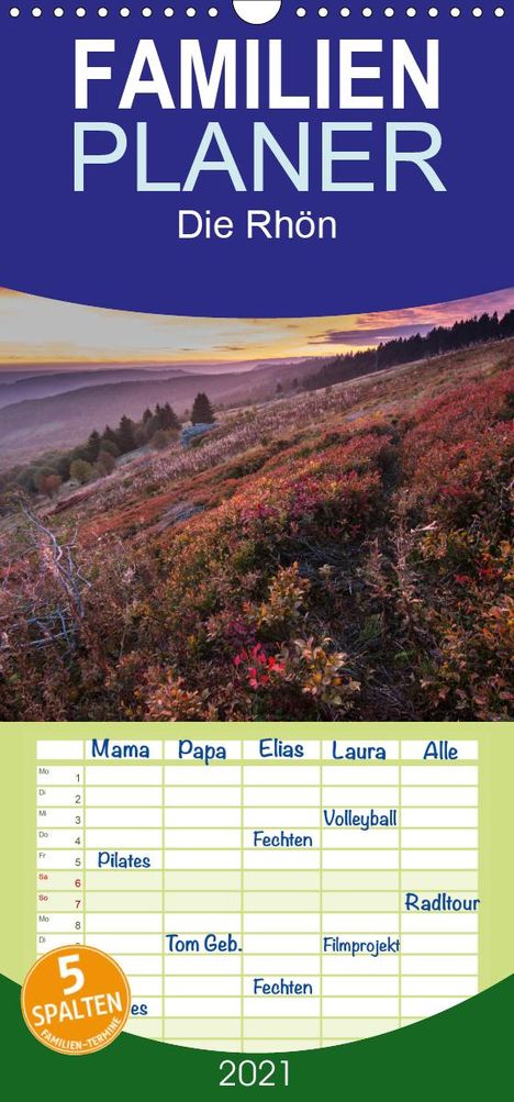 Manfred Hempe: Hempe, M: Rhön - Familienplaner hoch (Wandkalender 2021 , 21, Kalender