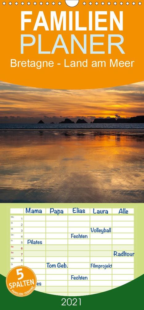 Monika Schwager: Schwager, M: Bretagne - Land am Meer - Familienplaner hoch (, Kalender