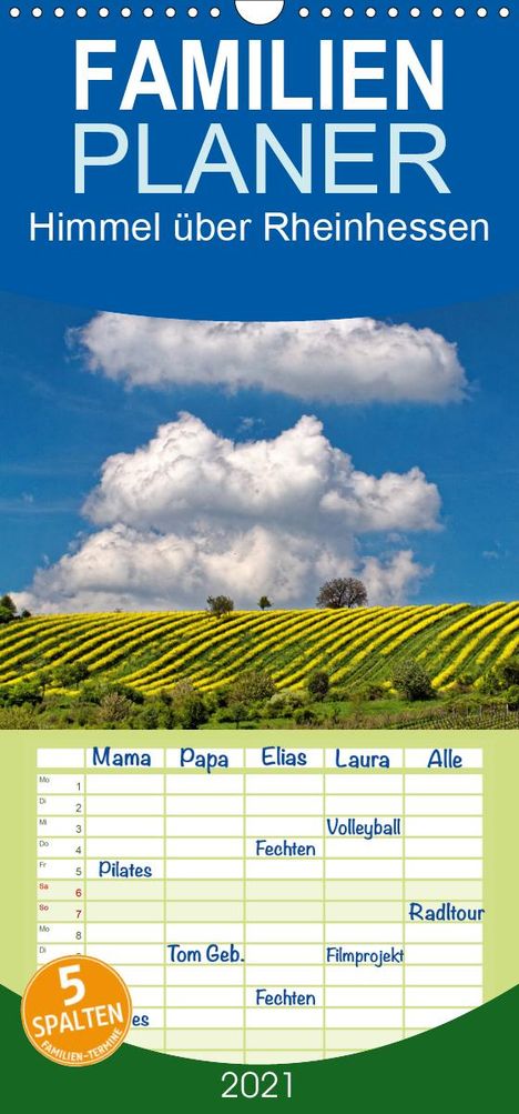 Eckhard John: John, E: Himmel über Rheinhessen - Familienplaner hoch (Wand, Kalender