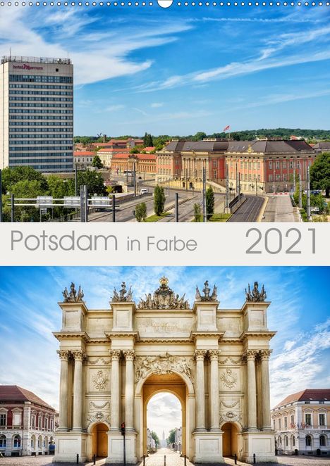 Maro Niemann: Niemann, M: Potsdam in Farbe (Wandkalender 2021 DIN A2 hoch), Kalender