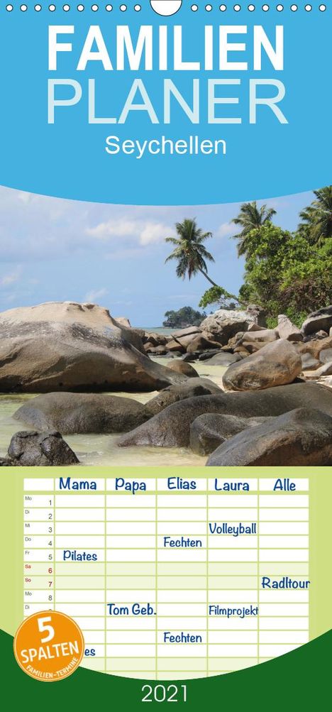 Horst Anja Amrhein: Anja Amrhein, H: Seychellen - Familienplaner hoch (Wandkalen, Kalender