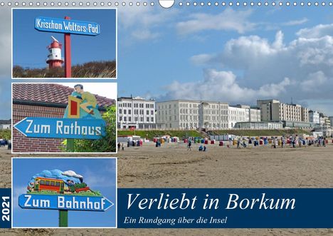 Claudia Kleemann: Kleemann, C: Verliebt in Borkum (Wandkalender 2021 DIN A3 qu, Kalender