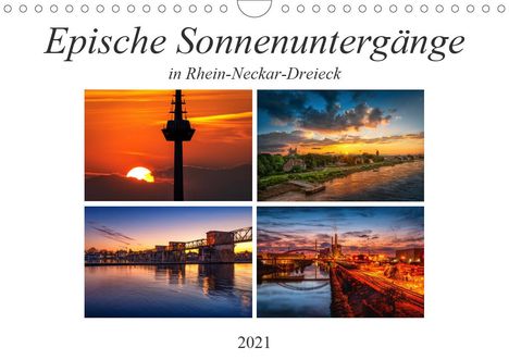 Thorsten Assfalg Photographie: Assfalg Photographie, T: Epische Sonnenuntergänge im Rhein-N, Kalender