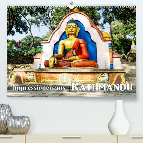 Frank Baumert: Baumert, F: Impressionen aus Kathmandu (Premium, hochwertige, Kalender