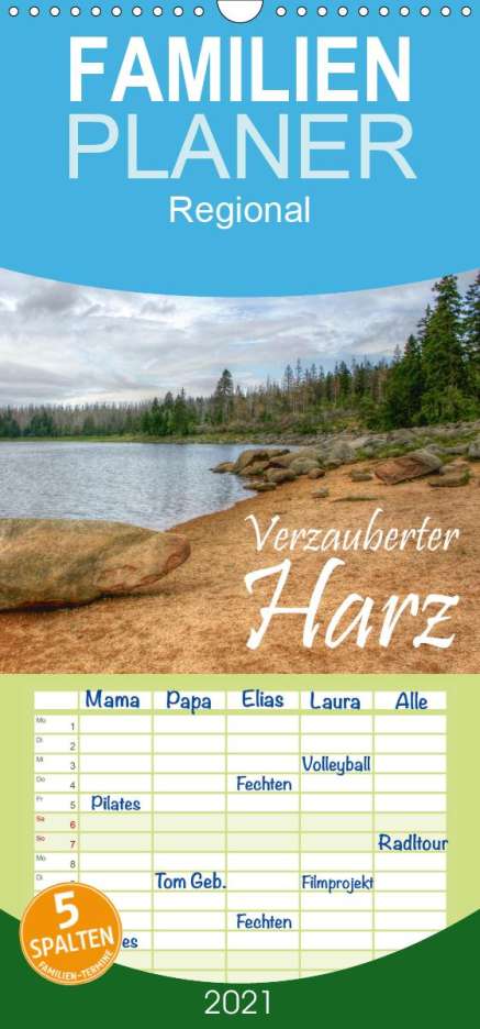 Michael Weiß: Weiß, M: Verzauberter Harz - Familienplaner hoch (Wandkalend, Kalender