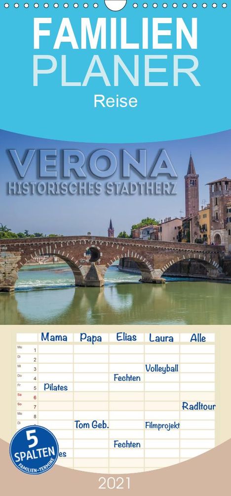 Melanie Viola: Viola, M: VERONA Historisches Stadtherz - Familienplaner hoc, Kalender