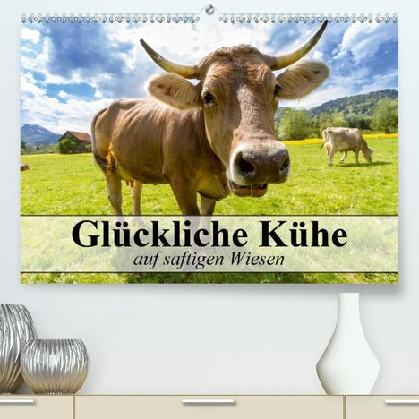 Elisabeth Stanzer: Stanzer, E: Glückliche Kühe auf saftigen Wiesen (Premium, ho, Kalender