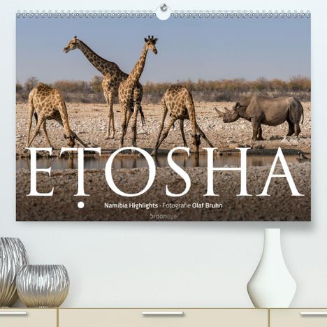 Olaf Bruhn: Bruhn, O: ETOSHA - Namibia Highlights (Premium, hochwertiger, Kalender