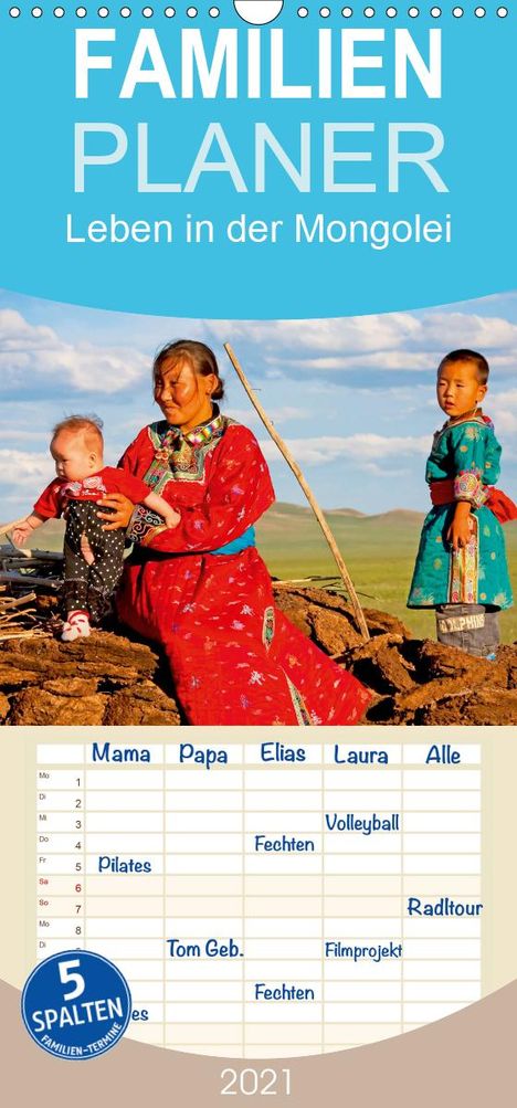 K. A. Calvendo: Calvendo, K: Leben in der Mongolei - Familienplaner hoch (Wa, Kalender