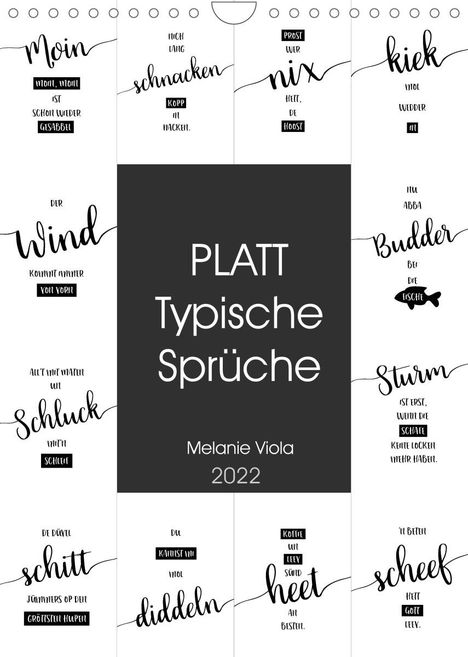 Melanie Viola: Viola, M: PLATT Typische Sprüche (Wandkalender 2022 DIN A4 h, Kalender