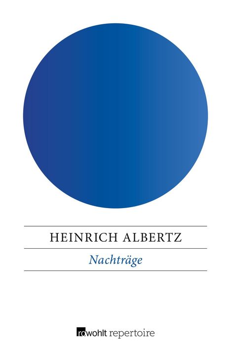 Heinrich Albertz: Albertz, H: Nachträge, Buch