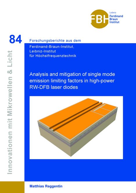 „Forschungsberichte aus dem Ferdinand-Braun-Institut“ steht oben. Ein Diagramm einer Laserdiode ist zu sehen.