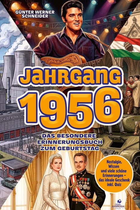 „Günter Werner Schneider. Jahrgang 1956. Das besondere Erinnerungsbuch zum Geburtstag.“ Illustration eines Sängers.