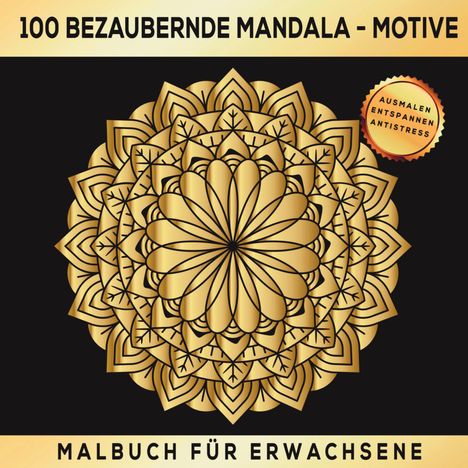 Inspirations Lounge: 100 bezaubernde Mandala-Motive - Malbuch für Erwachsene, Buch