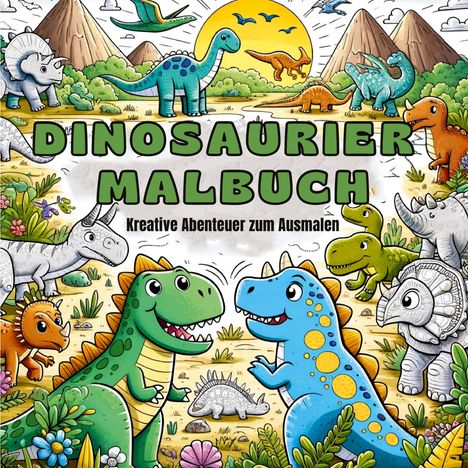 Inspirations Lounge: Dinosaurier Malbuch für Kinder ab 4 Jahre, Buch
