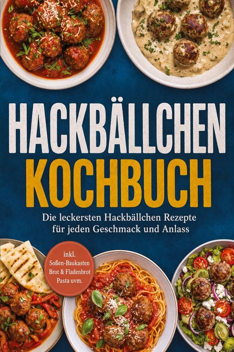"HACKBÄLLCHEN KOCHBUCH. Die leckersten Hackbällchen Rezepte für jeden Geschmack und Anlass. Verschiedene Gerichte mit Hackbällchen."