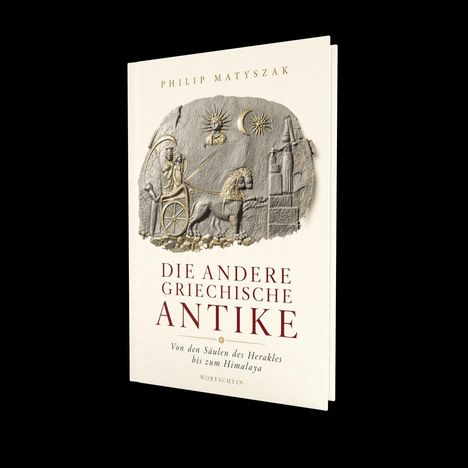 „Philip Matyszak: Die andere griechische Antike. Von den Säulen des Herakles bis zum Himalaya.“ Relief mit Wagen und Löwe.