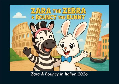 Kevin Heber: Zara & Bouncy in Italien 2026 Fotokalender DIN A4, Kalender