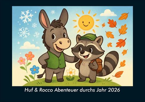 Kevin Heber: Huf & Rocco Abenteuer durchs Jahr 2026 Fotokalender DIN A4, Kalender