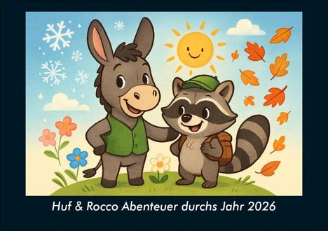 Kevin Heber: Huf & Rocco Abenteuer durchs Jahr 2026 Fotokalender DIN A5, Kalender