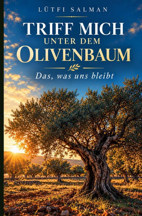 „Lütfi Salman - Triff mich unter dem Olivenbaum – Das, was uns bleibt”. Ein Olivenbaum im Sonnenuntergang.