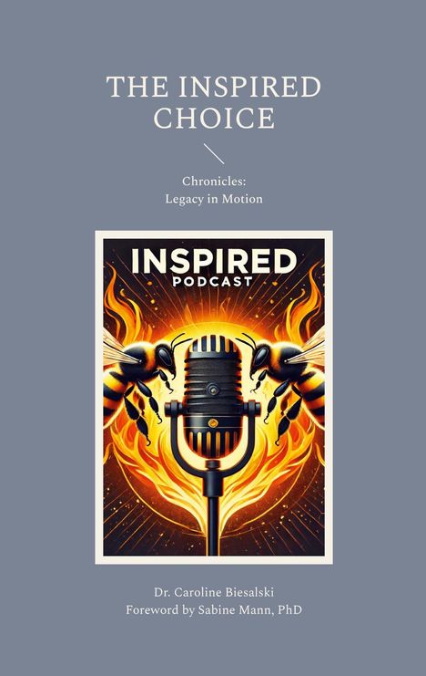 "The Inspired Choice. Chronicles: Legacy in Motion. Illustration: Mikrofon mit Bienen und Flammen."