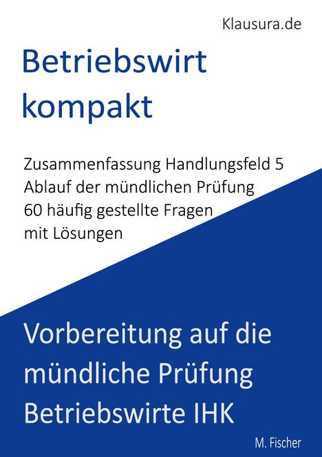 Texte: "Betriebswirt kompakt", "Zusammenfassung Handlungsfeld 5", "Vorbereitung auf die mündliche Prüfung Betriebswirte IHK".