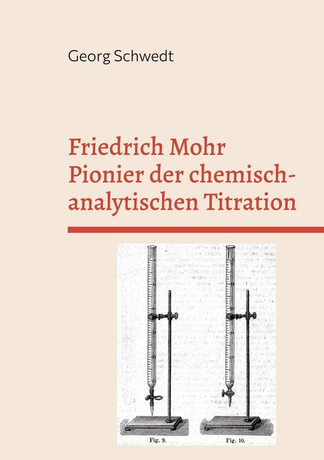 „Friedrich Mohr: Pionier der chemisch-analytischen Titration“, von Georg Schwedt. Illustration von zwei Titrationsapparaten.
