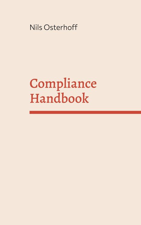 "Nils Osterhoff" oben, "Compliance Handbook" mittig in Rot mit rotem Strich darunter, auf hellem Hintergrund.