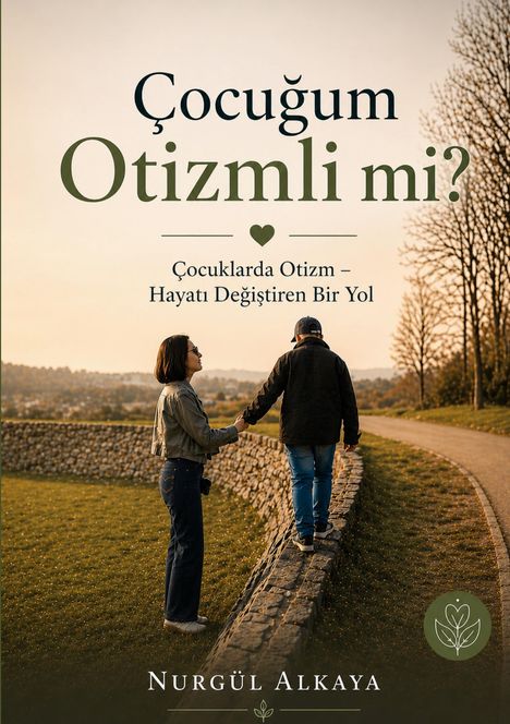 "Çocuğum Otizmli mi? Çocuklarda Otizm – Hayatı Değiştiren Bir Yol. Nurgül Alkaya."  
Eine Frau und ein Kind halten sich an der Hand.