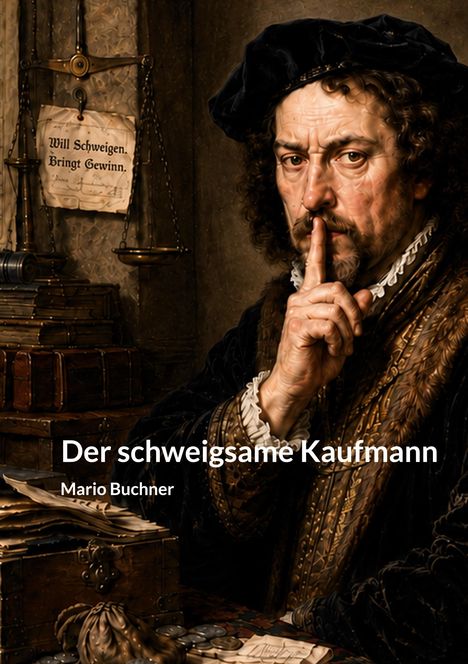 „Will Schweigen. Bringt Gewinn.“ Ein Mann in historischer Kleidung hält den Finger an seine Lippen.