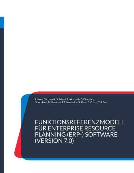 Text: "Funktionsreferenzmodell für Enterprise Resource Planning (ERP-) Software (Version 7.0)." Bunte geometrische Formen.