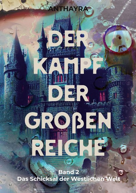 Titel: "Der Kampf der großen Reiche", Band 2, "Das Schicksal der Westlichen Welt". Hintergrund zeigt ein magisches Schloss.