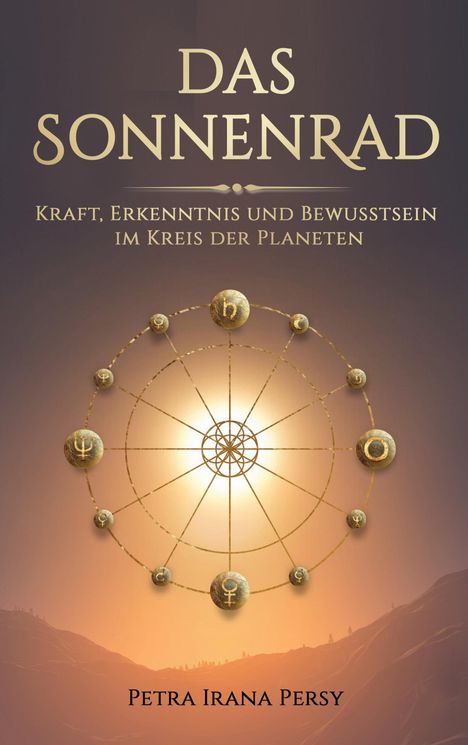 „DAS SONNENRAD“ und „Kraft, Erkenntnis und Bewusstsein im Kreis der Planeten“. Illustration eines Planetenrades.