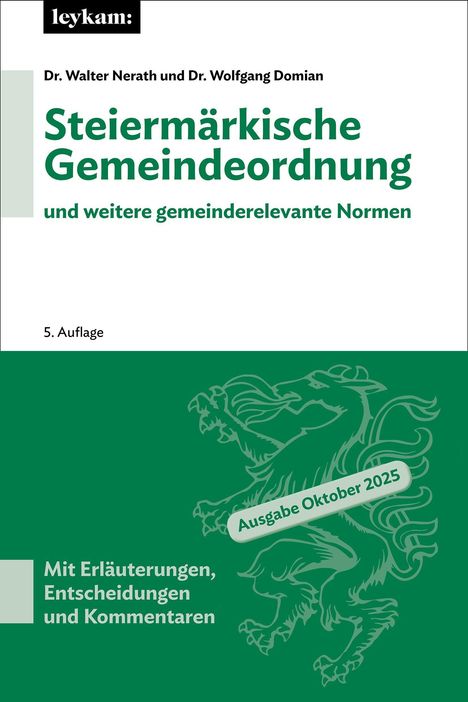 Walter Nerath: Steiermärkische Gemeindeordnung, Buch