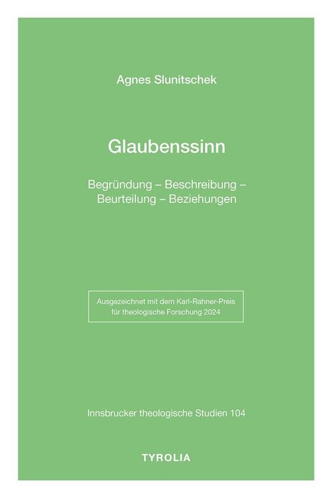 Agnes Slunitschek: Glaubenssinn, Buch