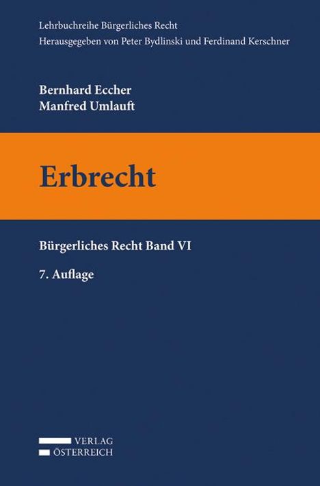 Bernhard Eccher: Erbrecht, Buch