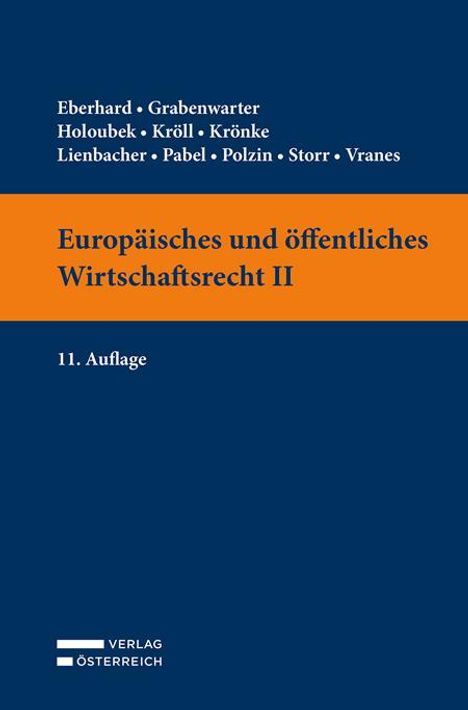 Harald Eberhard: Europäisches und öffentliches Wirtschaftsrecht II, Buch