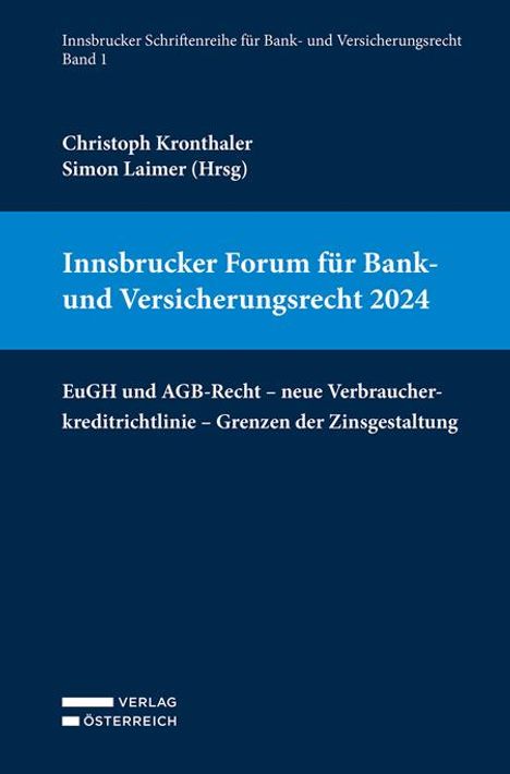 Innsbrucker Forum für Bank- und Versicherungsrecht 2024, Buch