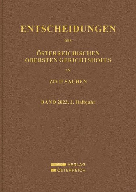 Entscheidungen des Obersten Gerichtshofes in Zivilsachen, Buch
