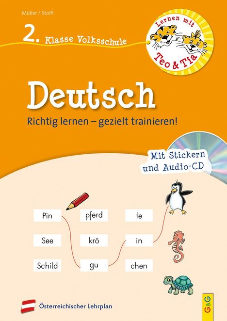 Erika Stoifl: Lernen mit Teo und Tia Deutsch - 2. Klasse Volksschule mit CD, Buch