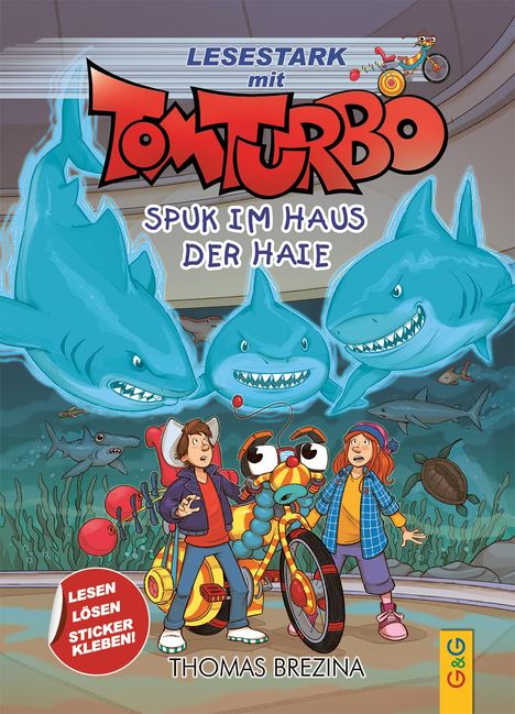 Thomas Brezina: Tom Turbo - Lesestark - Spuk im Haus der Haie, Buch