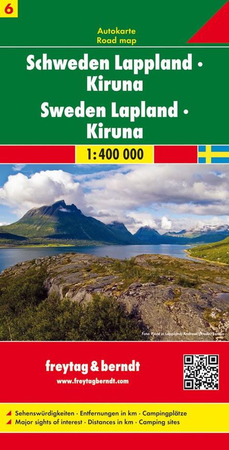 FuB Schweden 06 Lappland / Kiruna 1 : 400 000. Autokarte, Karten