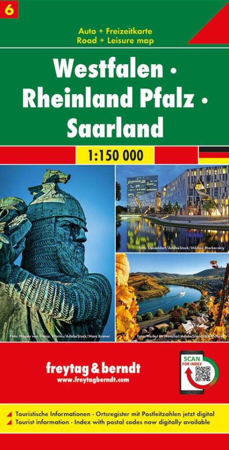 Westfalen - Rheinland Pfalz - Saarland, Autokarte 1:150.000, Blatt 6, Karten