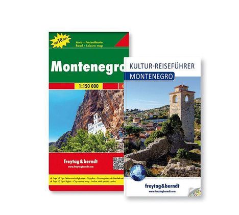Montenegro Set, Kulturführer + Autokarte 1:150.000, Karten