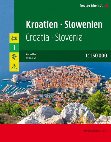 Kroatien - Slowenien, Autoatlas 1:150.000, Buch