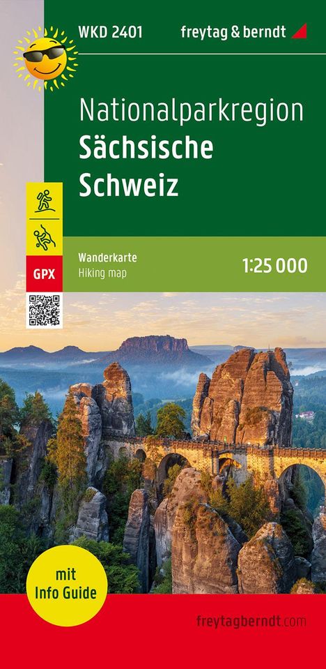 Nationalparkregion Sächsische Schweiz, Wanderkarte 1:25.000, mit Infoguide, freytag &amp; berndt, WKD 2401, Karten