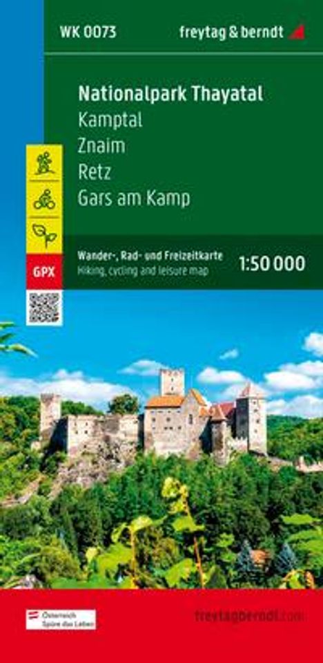 Nationalpark Thayatal, Wander-, Rad- und Freizeitkarte 1:50.000, freytag & berndt, WK 0073, Karten