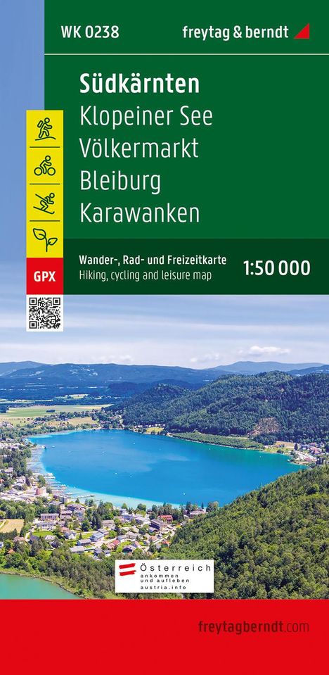 Südkärnten - Klopeiner See - Völkermarkt - Bleiburg - Karawanken, Wander + Radkarte 1:50.000, Karten