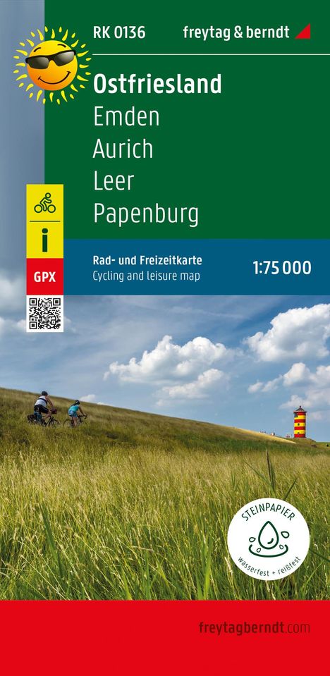 Ostfriesland, Rad- und Freizeitkarte 1:75.000, Karten